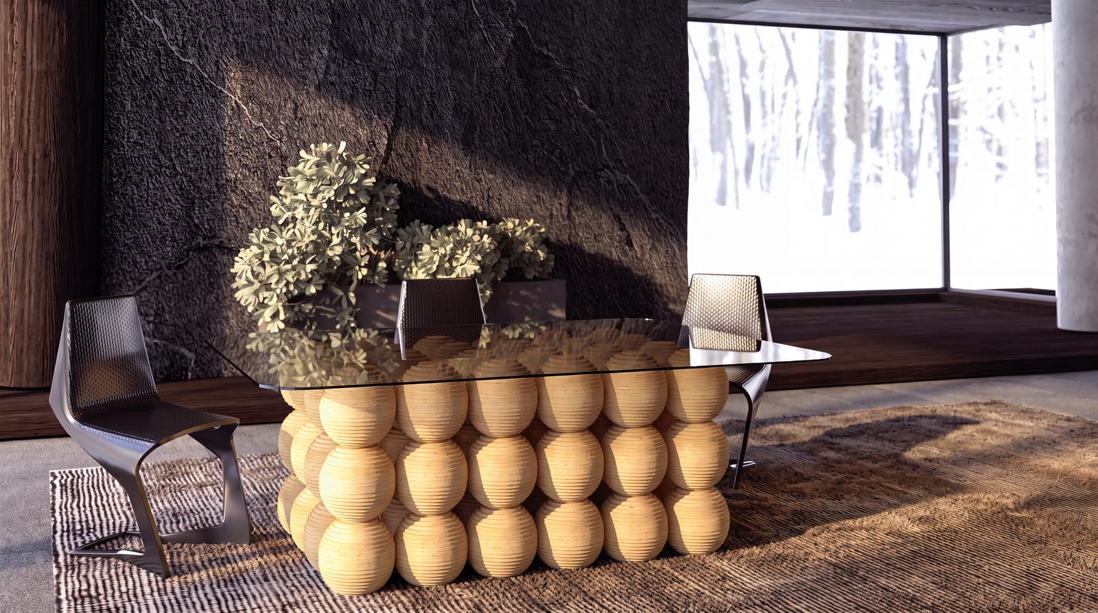 Parametric dining table w aranzacji